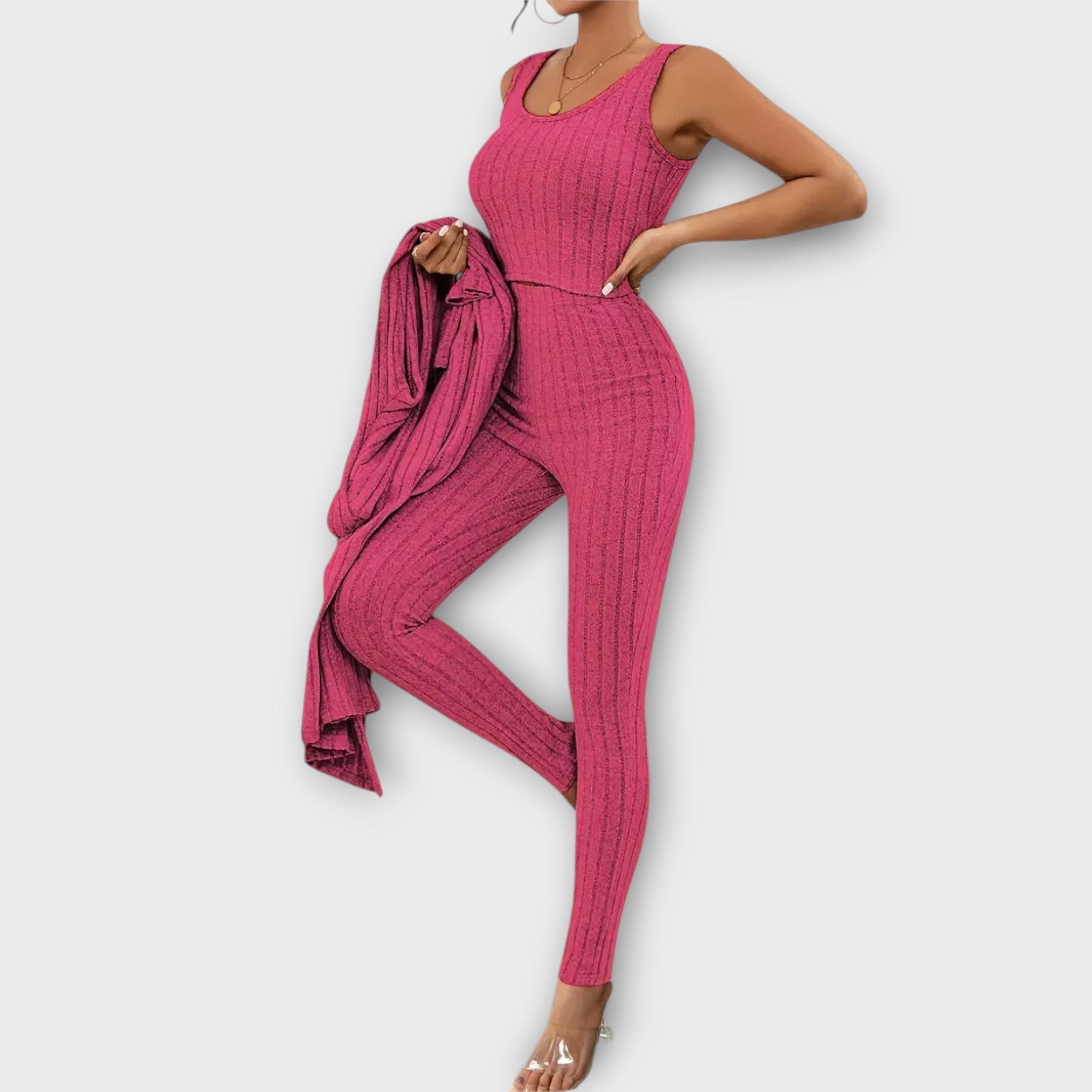 Elisa Striped Three-Piece Set